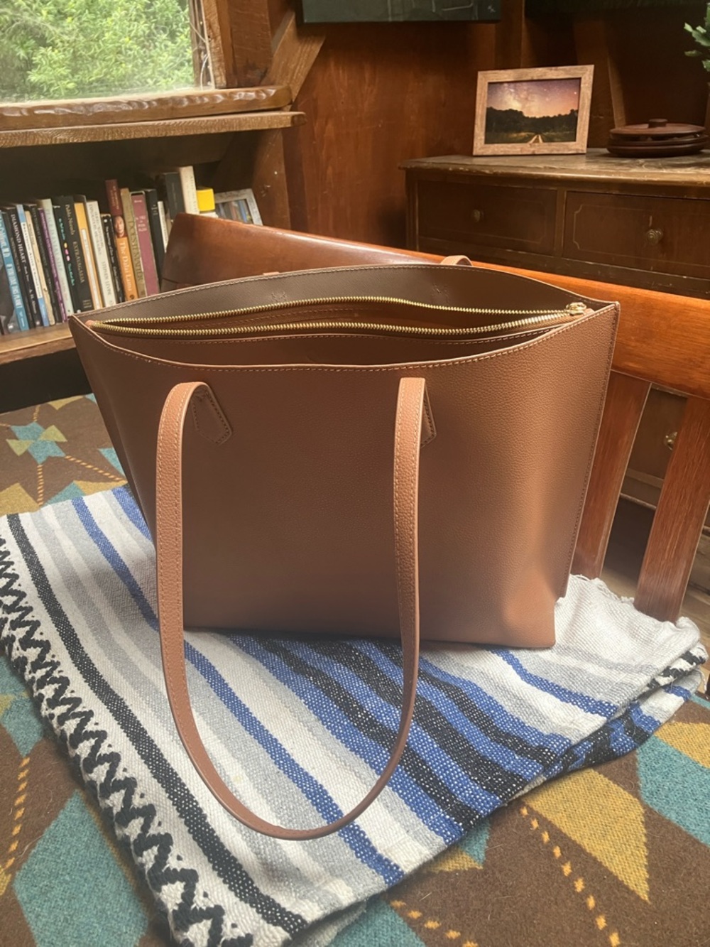 Quince Brown Leather Tote Bag